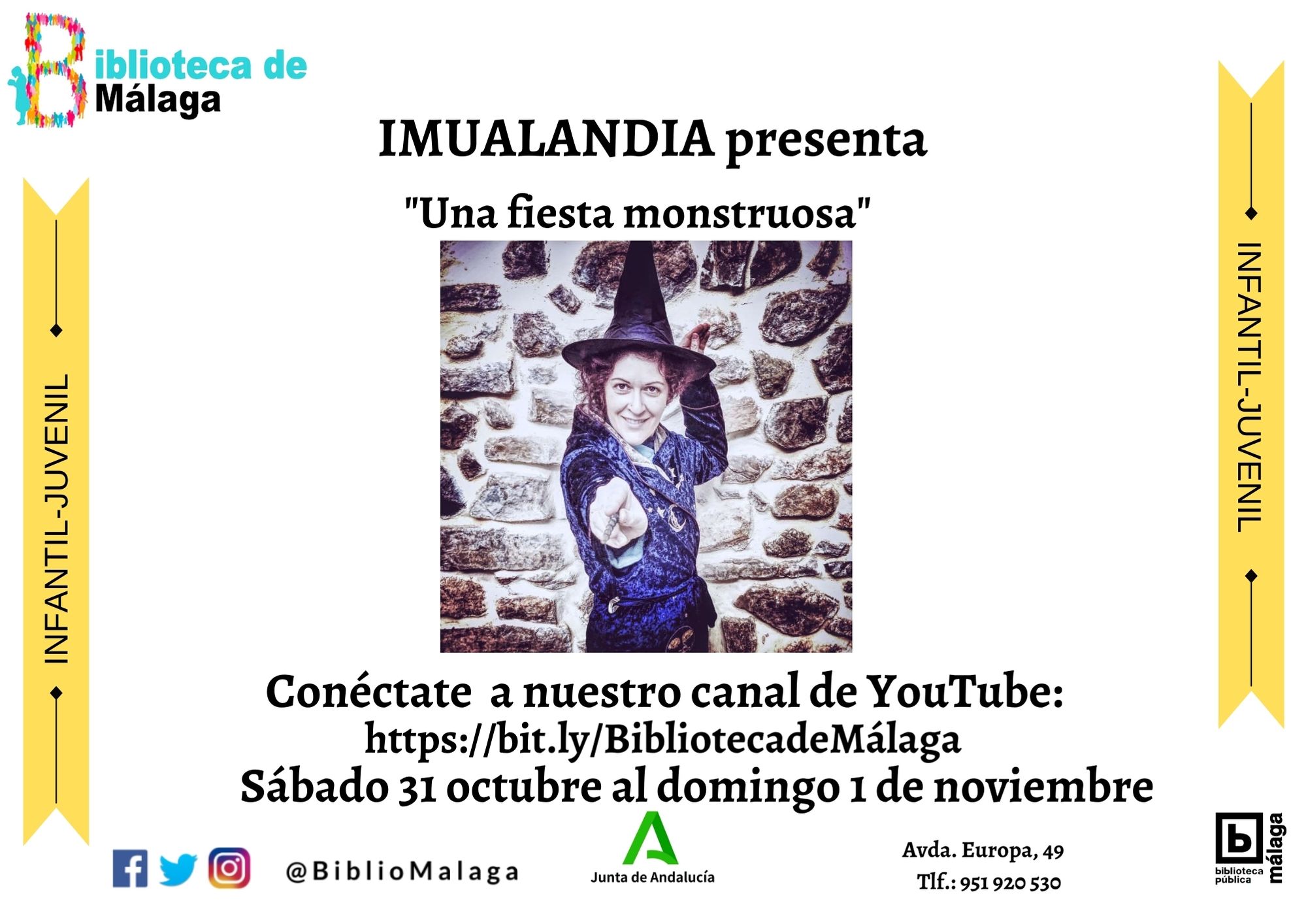 Imualandia presenta "Una fiesta monstruosa", en el canal de youtube de la Biblioteca Pública Provincial de Málaga